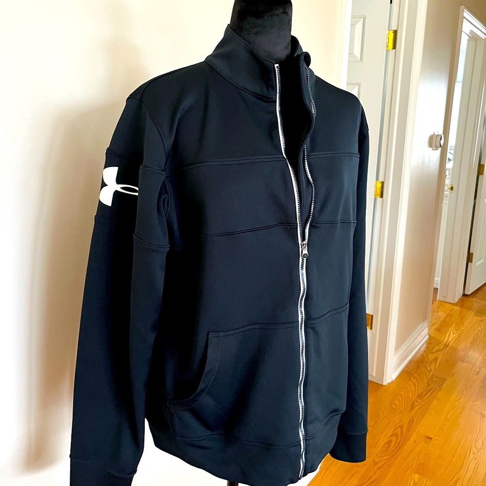 WOMENS UNDER ARMOUR FULL ZIP knit WARM UP SIZE LARGE